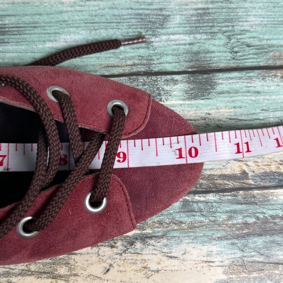 SJP Sarah Jessica Parker Womens 10 Booties Dress Formal Lace Up Open Toe Mauve - Picture 11 of 16